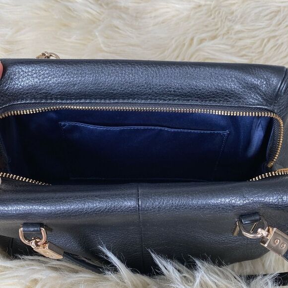 Coach Black Leather Bag Gold Accents Lightweight Office siren Corp Core Like New - Picture 8 of 13